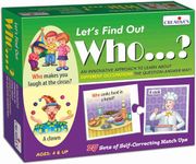 Creative's Let's Find Out-Who | WH Question Series | Self-Correcting Match Ups Game | Who is The Part of What, When, Where, Why, How Series | Learning Educational Puzzles | Game for Ages 4 & Up