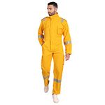 uniformer cotton Treated Fire Retardant coverall boiler suit for with reflective tape, Size- XL Yellow