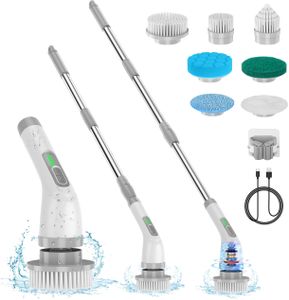 Electric Spin Scrubber 7-in-1 Cleaning Brush – Cordless Power Scrubber