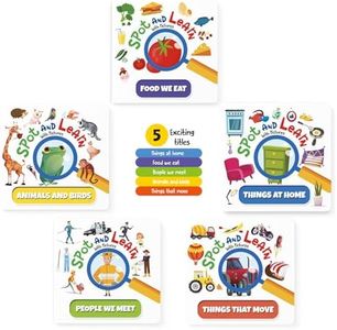 Spot and Learn with Pictures: A Boxset of 5 Fun & Interactive Board Book to Develop Observation Skills and Vocabulary for Kids, Toddlers [Penguin Early Learning Series]