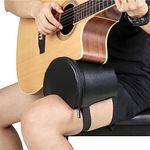 Guitar Leg Rest Cushion, Acoustic Folk Guitar PU Leather Pad Elastic Band