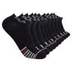 Fila Women’s No Show Socks, Black/Multi (10 Pack), One Size