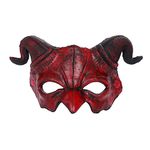 Halloween Half Face Scary Animal Mask,Carnaval Sheep Horn Ghost Devil Demon Mask,Easter Horror Headgear Festival Fancy Dress Samurai Cosplay Party Costume Prop Accessories for Adult