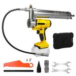 Cordless Grease Gun Compatible with Dewalt 18V 20V Battery, 13,000 PSI Electric Grease Gun, 22 inch High Pressure Long Hose, Dual Mode Quantitative Automatic/Continuous Pumping (Without Battery)