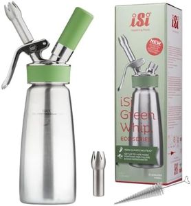 iSi North America Culinary Eco Series Green Whip for Whipped Cream, Foams and Plant-Based Toppings; 1 Pint, Stainless Steel