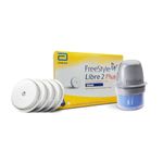 Abbott | FreeStyle Libre 2 Plus CGM Sensor | Helps Reduce HbA1c | Get 24/7 Continuous Blood Glucose Monitoring on Phone (NFC-Enabled) | Get Accurate Glucose Readings Every Minute | Optional Alarms for Timely Action | No Finger Pricks | Easy to Apply | Pack of 4 Sensors