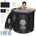 Yamvisa Ice Bath Tub for Athletes, 376L Ice Bath Outdoor for Recovery, Large Cold Water Therapy Tub, Portable Ice Bath Freestanding Cold Plunge Tank Adults Spa Soaking Baths