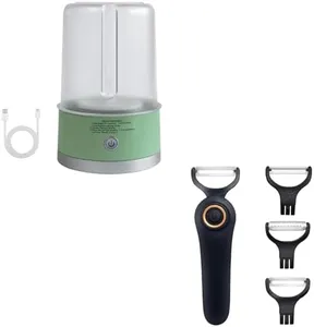 Fitdays 3-in-1 Electric Peeler，Fitdays Portable Mini Washing