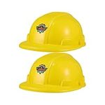 STOBOK Yellow Construction Hats Toy, 2PCS Toy Construction Hard Hats Dress Up Hats Theme Party Cap for Kids, Children Engineer Building Toy Construction Worker Helmet