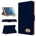 Apple iPad All Models/Genuine Luxury Executive Leather Case Gorilla Tech Brand Smart Protective Designer Cover with Stand in Retail Packing (Navy, iPad Mini 4)