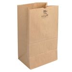 Duro ID# 18421 20# Short SOS Bag 40# 100% Recycled Natural Kraft, 500 Piece