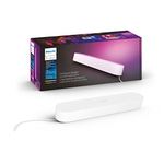 Philips Hue White & Color Ambiance Play Bar Single Kit-White Finish (Hub Required/Power Supply Included) Works with Alexa, HomeKit & Google Assistant