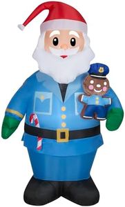 7 Foot Police Officer Santa Light Up Christmas Inflatable Lawn Decoration