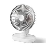 OCOOPA Desk Fan, Auto Oscillating 6.5 Inch Quiet Battery Fan, 4 Speeds Strong Table top Silent Cooling, 4000 mAh Usb Rechargeable Battery Operated for Home, Bed, Office, Rotateair 6.5"