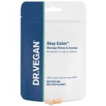 DR.VEGAN Stay Calm Stress & Anxiety Relief Supplement, Anxiousness and Mood Support for Men and Women With Ashwagandha KSM 66, Magnesium, L-Theanine, Rhodiola, Schisandra and Cordyceps, 60 Supplements