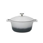 MasterClass Small Casserole Dish with Lid, Lightweight Cast Aluminium, Induction Hob and Oven Safe, Grey Ombre, 2.5 Litre/20 cm