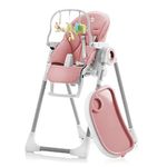 Sweety Fox Folding High Chairs for Babies and Toddlers - with Toy Arch - High Chair with Adjustable Heights and Position - Baby High Chairs 6 Months plus (Max 15kg)