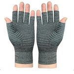 Copper Infused Arthritis Gloves - Medical-Grade Fiber, Elastic Warmth and Compression Therapy for Pain Relief, Carpal Tunnel, Injuries (M)