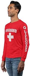 LIFEGUARD Official Guys Long-Sleeve Printed Tee Red XX-Large