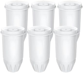 Fil-fresh Water Filter Replacement for Pitcher and Dispenser, Compatible with 5-Stage Filter System, Replace ZR-017, ZR-001, ZR-003, Reduce TDS, Chlorine, Odor and PFOA/PFOS, 6 Pack.