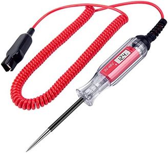 Large Size Heavy Duty 3-48V Digital LCD Circuit Tester with 140 Inch Extended Spring Wire,Car Truck Low Voltage & Light Tester with Stainless Probe