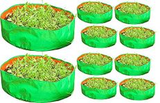 COIR GARDEN Green Grow Bags for Terrace Gardening for Spinach, Green Leaves 18" X 6" inch Pack of 10