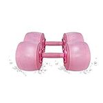 MOVKZACV Water Filled Dumbbells, Travel Weights Water Filled Dumbbells Set for Women, 1 Pair Fitness Equipment Water Filled Dumbbells Weight Lifting For Bodybuilding (Pink)