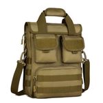 ArcEnCiel Tactical Messenger Bag Men MOLLE Sling Pack Briefcase Gear Handbags Utility Carry Satchel with 2 Patch(Coyote Brown)