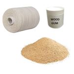 Bat Repair Thread 500 Mtr, wood Glue, Wood Dust (combo pack) (Polyester Cotton Thread, 500 Mtr)