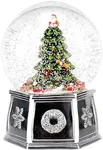 Spode Christmas Tree Winter Wonderland Snow Globe, Plays Soothing Music - Durable Dolomite, Personalized Collectible Holiday Gift - Great for Christmas, Weddings, Home Décor