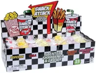 Raymond Geddes Snack Attack Scented Pencil Sharpener and Assortment Pencil Eraser (Pack of 24)