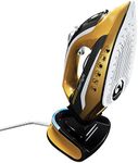 JML 2400W Cordless Iron - Steam Iron with Ceramic Soleplate, Quick Heating, 14g/min Continuous Steam - Clothes Steamer with Precision Tip and Safety Features - Phoenix Gold Freeflight