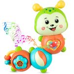 Ikaliwei Explore Twist Caterpillar Musical Toys for 12+ Months Baby Girls Boys Baby Interactive Sounds Toys with Lights and Sounds Motor Skill Toys for Toddlers 12-18 Months Christmas Birthday Gifts