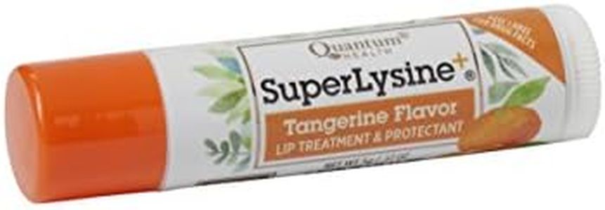 Quantum Health Super Lysine+ Coldstick, Tangerine Flavored - Soothes, Moisturizes, Protects Lips, Herbal Lip Balm, Spf 21, 5 Gm