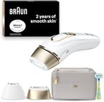 Braun IPL Silk Expert Pro 5, Visible Permanent Hair Removal For Women & Men With Venus Razor and Precision Head, Premium Pouch, Alternative For Laser Hair Removal, PL5124, White/Gold