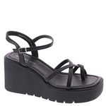 Madden Girl Women's Vault Wedge Sandal, Black Paris, 9.5