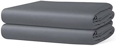 Beckham Hotel Collection Twin Fitted Sheet, Set of 2 Sheets with Deep Pockets, Gray