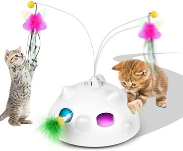 Vankarr Jouet pour chat - Électrique - Rechargeable - Jouet interactif pour chat - Avec papillon et plume