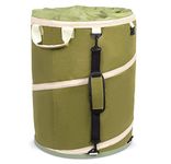 BIRDROCK HOME 30 Gallon Collapsible Lawn and Leaf Bag - Hardshell Bottom - Green - Reusable Yard Can - Heavy Duty Drawstring Lid - Garage Storage - Outdoor Tote Basket - Handles - Gardening Container