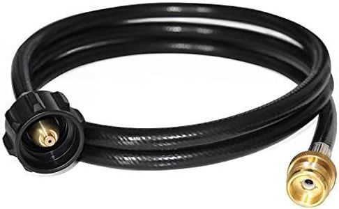 DOZYANT 6 Feet Propane Adapter Hose 1 lb to 20 lb Converter Replacement for QCC1 / Type1 Tank Connects 1 LB Bulk Portable Appliance to 20 lb Propane Tank - for Weber Q 1200 1000 Gas Grill