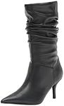 Marc Fisher Women's Manya Fashion Boot, Black Leather, 6