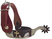 AJ Tack Wholesale Praying Cowboy Cross Western Show Spurs Harness Leather Straps Package Mens