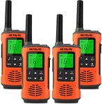 Retevis RT45P IP67 Waterproof Walkie Talkie, PMR446 License-free Long Range Walkie Talkies for Adults,Rechargeable 16CH SOS Alarm 2 Way Radio for Skiing Outdoor Activities(4Pcs)