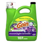 Gain Aroma Boost Liquid Laundry Detergent, Moonlight Breeze Scent, HE Compatible, 107 Loads, 4.55L