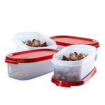 Tupperware Oval Dry Storage Containers 500Ml (Set Of 4, Plastic) - Transparent