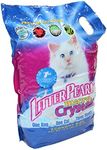 Litter Pearls Micro Crystals Unscented Non-Clumping Crystal Cat Litter with Odorbond - 11.5L - 10.5 lb - 4.76Kg Clear and Blue Silica Gel Crystals