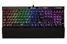 Corsair K70 RGB MK.2 Mechanical Gaming Keyboard (Cherry MX Red Switches: Linear and Fast, Per Key Multi-Colour RGB Backlighting, Aluminium Chassis, QWERTY UK Layout) - Black