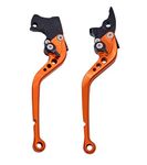 AOW ATTRACTIVE OFFER WORLD Aluminum Adjustable Bike Clutch And Brake Lever Set For Ktm Duke Rc 200, Red, Glossy