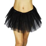 JUNBESTN Tutus Skirt for Girls Women Halloween Christmas Party Costume Running Accessories, Black1, One Size