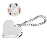 Personal Alarm – Heart Shape Safe Sound Personal Alarm Keychain for Women Kids, 130 DB Loud Siren Song Alarm Keychain (Silver)